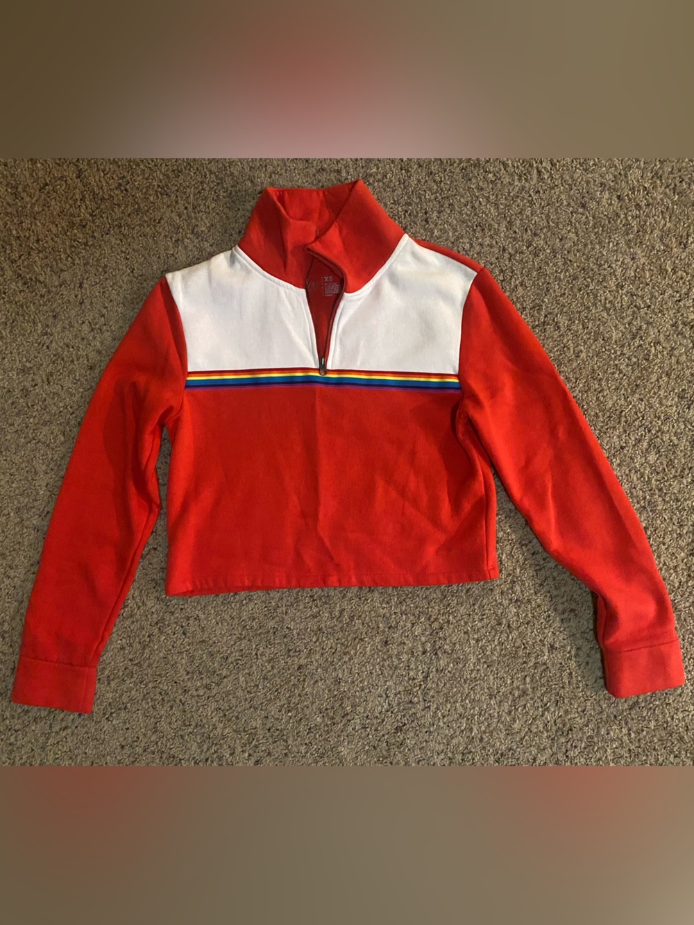 Flirtitude Active quarter zip Cropped Top Sweatshirt Y2K style size xs